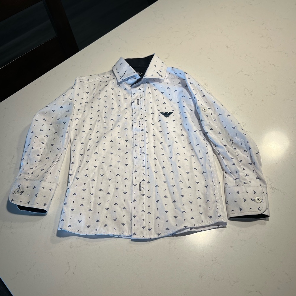 Armani boys button shirt size 3-4